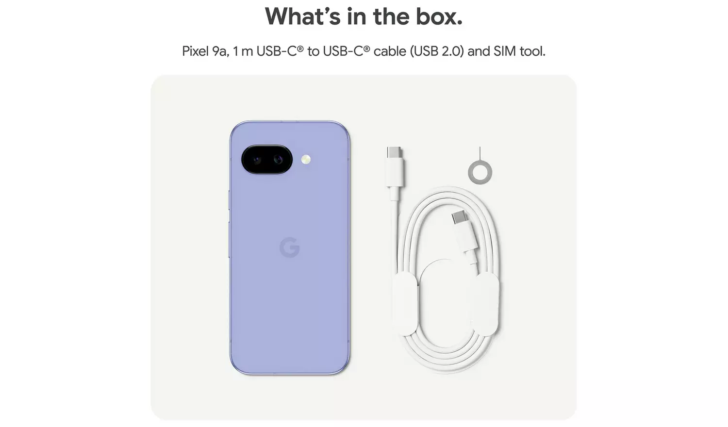 SIM Free Google Pixel 9a 5G 128GB AI Mobile Phone - Iris