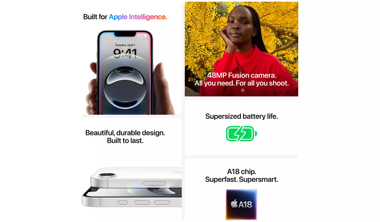 SIM Free iPhone 16e 5G 512GB AI Mobile Phone - Black