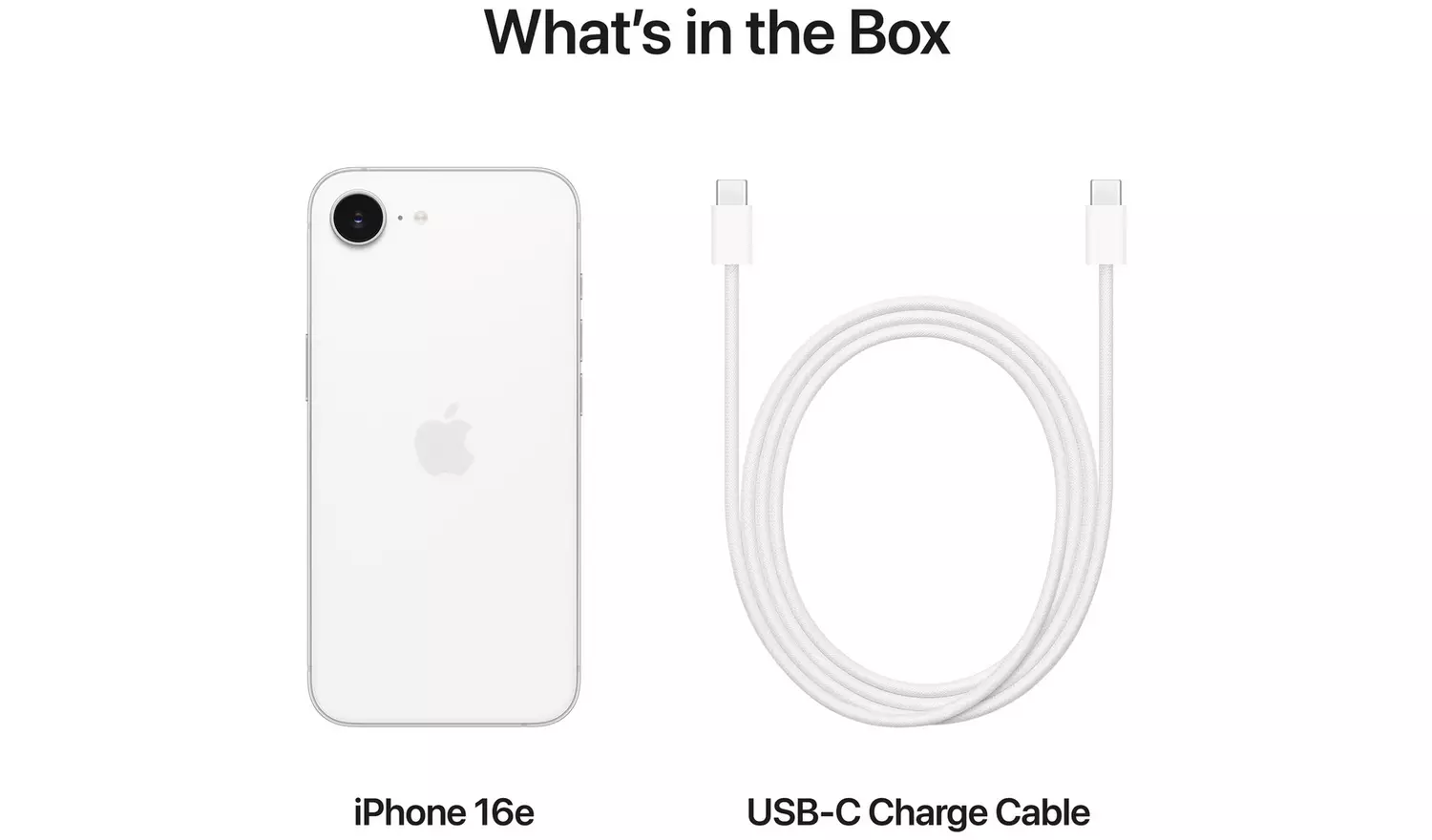 SIM Free iPhone 16e 5G 256GB AI Mobile Phone - White