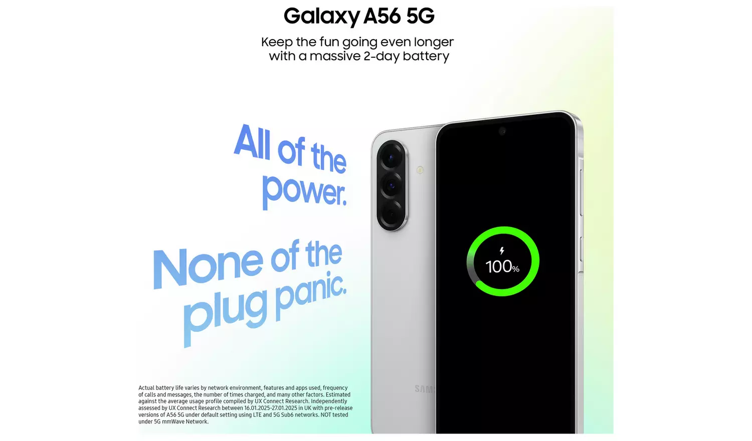 SIM Free Samsung Galaxy A56 5G 256GB AI Phone - Light Grey