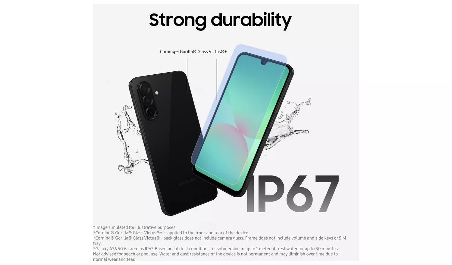 SIM Free Samsung Galaxy A26 5G 256GB AI Mobile Phone - Black