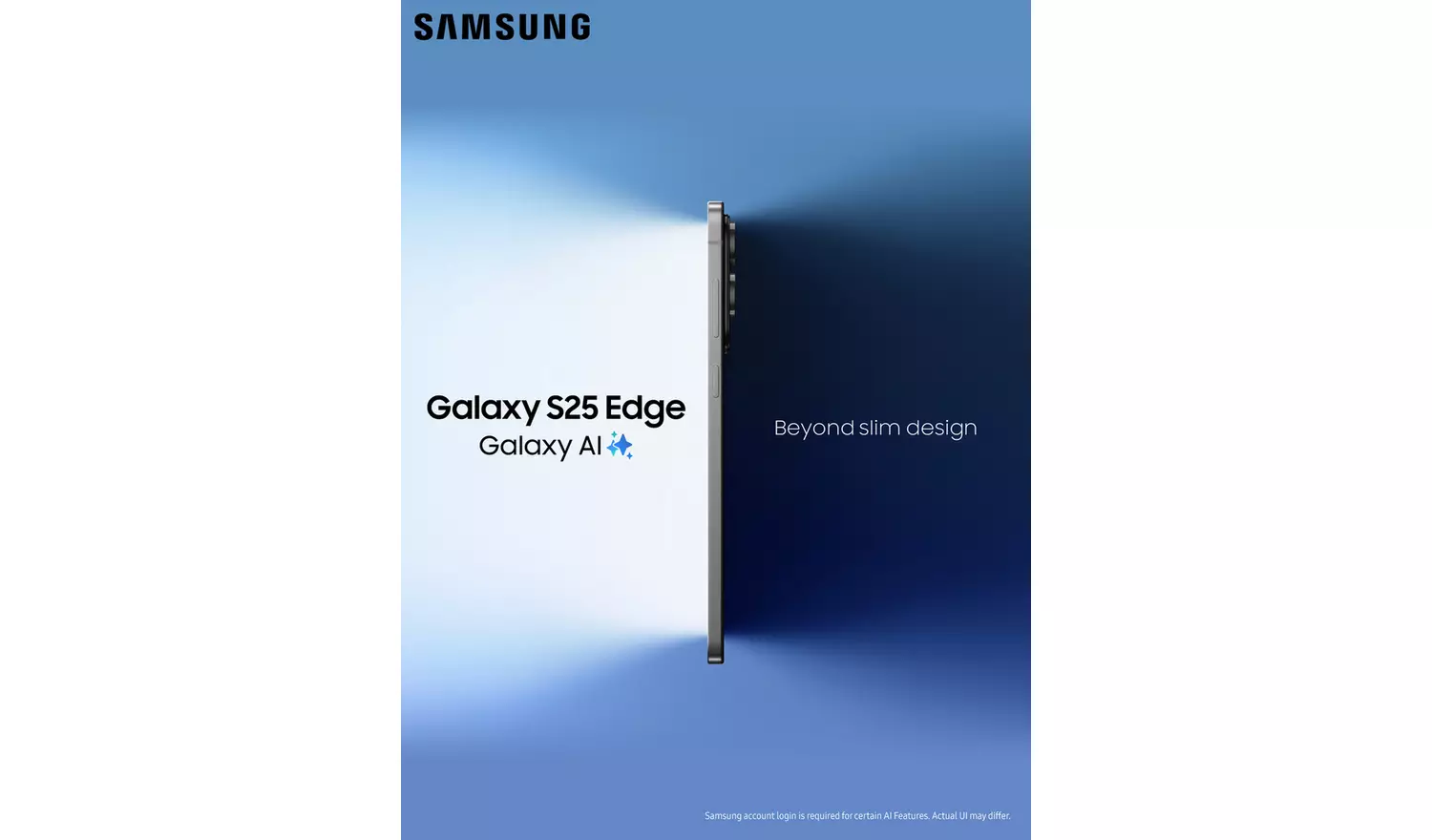 SIM Free Samsung Galaxy S25 Edge 5G 256GB AI Phone Jet Black