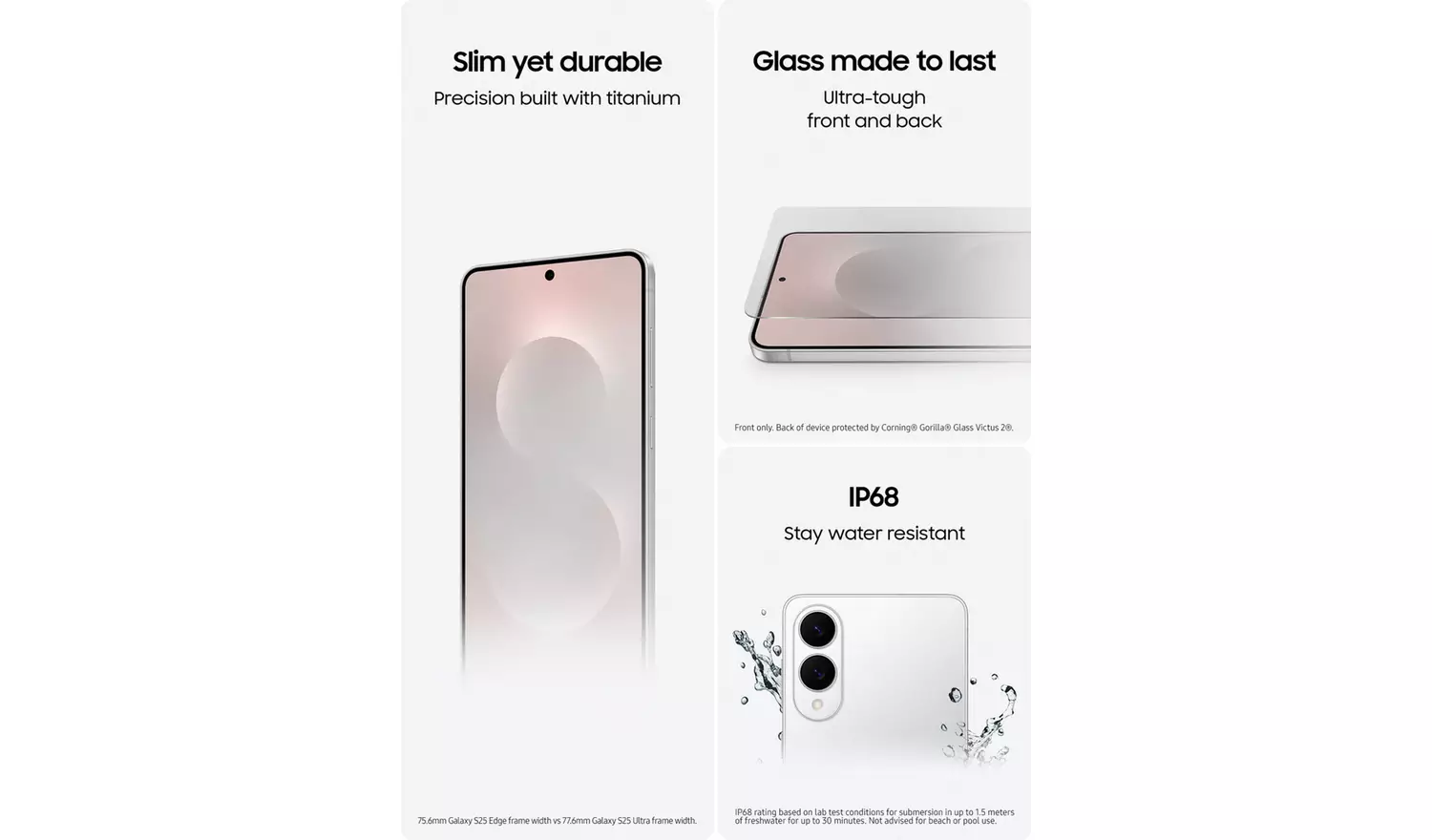 SIM Free Samsung Galaxy S25 Edge 5G 256GB AI Phone Icy Blue