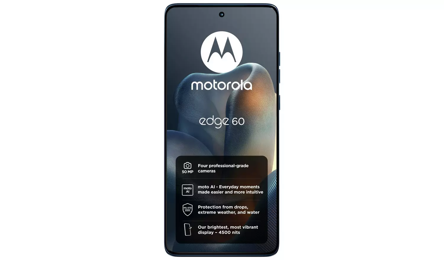 SIM Free Motorola Edge 60 5G 512GB AI Mobile Phone - Blue