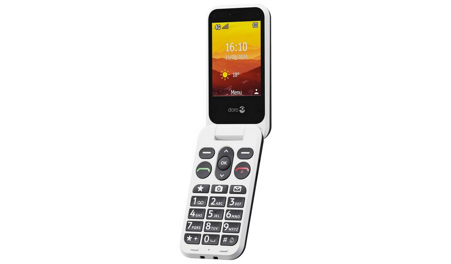SIM Free Doro Leva L20 Mobile Phone - Black and White