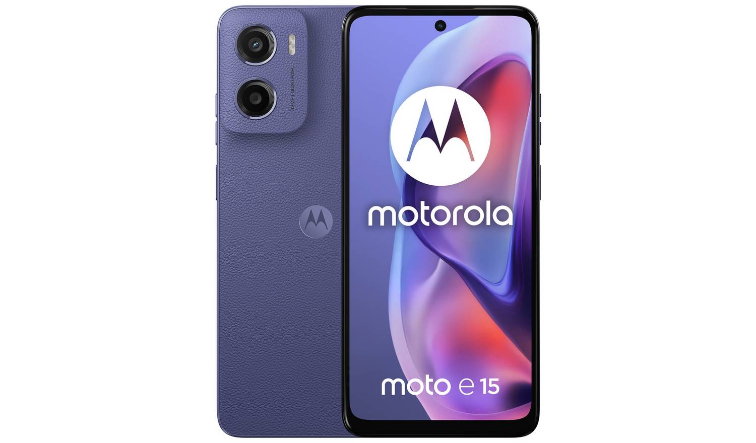 SIM Free Motorola e15 64GB Mobile Phone - Lavender