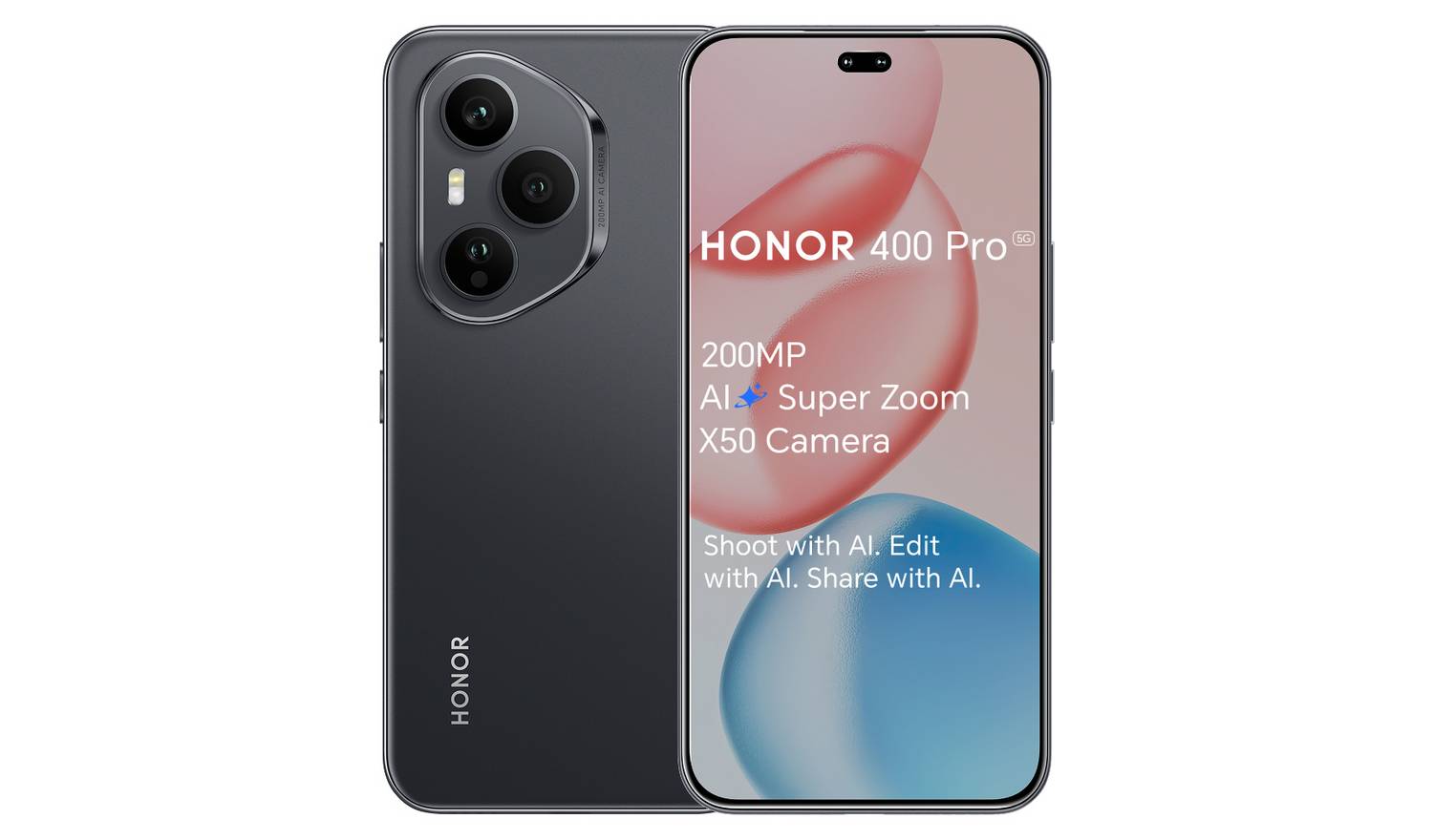 SIM Free HONOR 400 Pro 5G 512GB AI Mobile Phone - Black