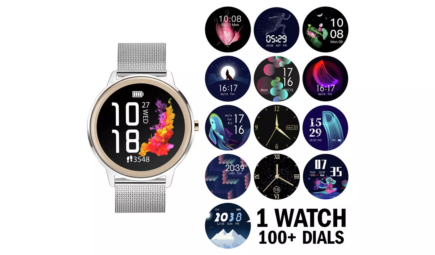 Sekonda Flex Stainless Steel Mesh Strap Smart Watch