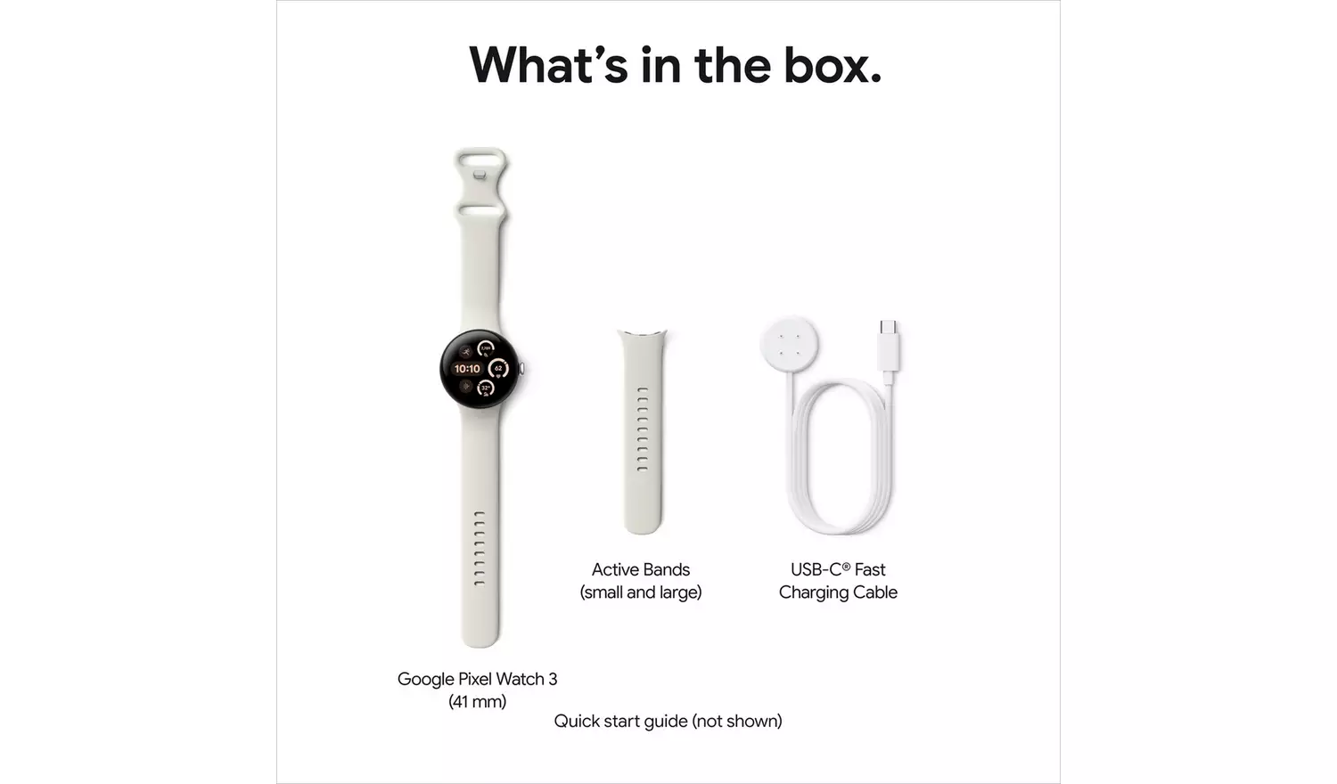 Google Pixel Watch 3 41mm Wi-Fi Smart Watch - Porcelain