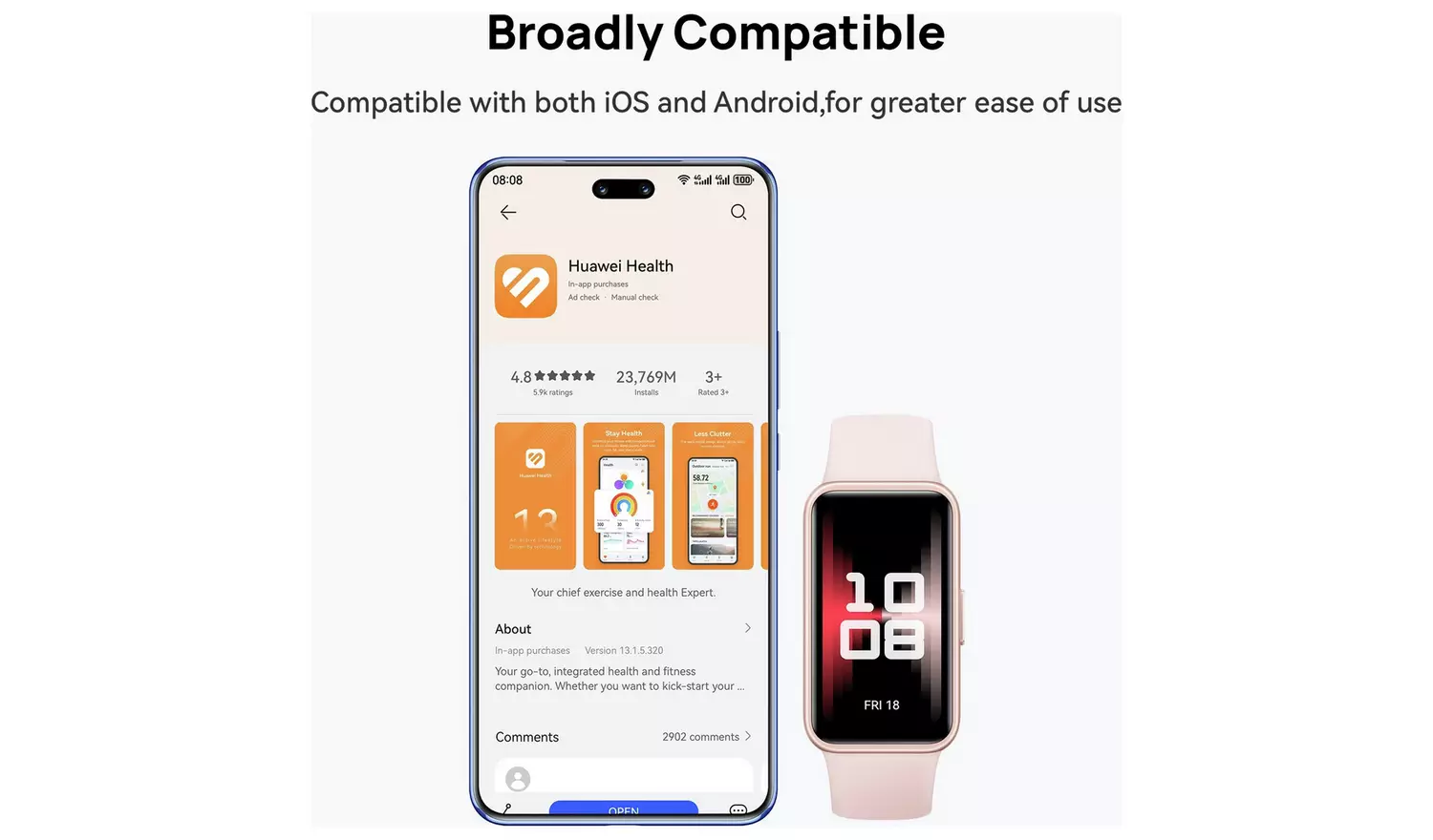 HUAWEI Band 9 Smart Watch - Pink