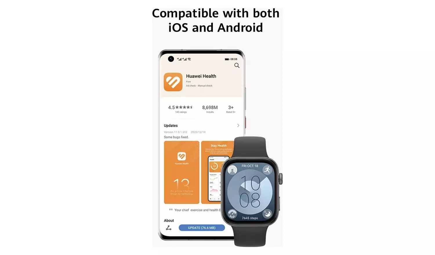 HUAWEI Watch Fit 3 Smart Watch - Black