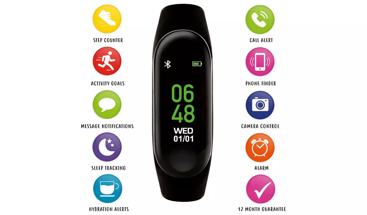 Tikkers Kids Black Smart Activity Fitness Tracker