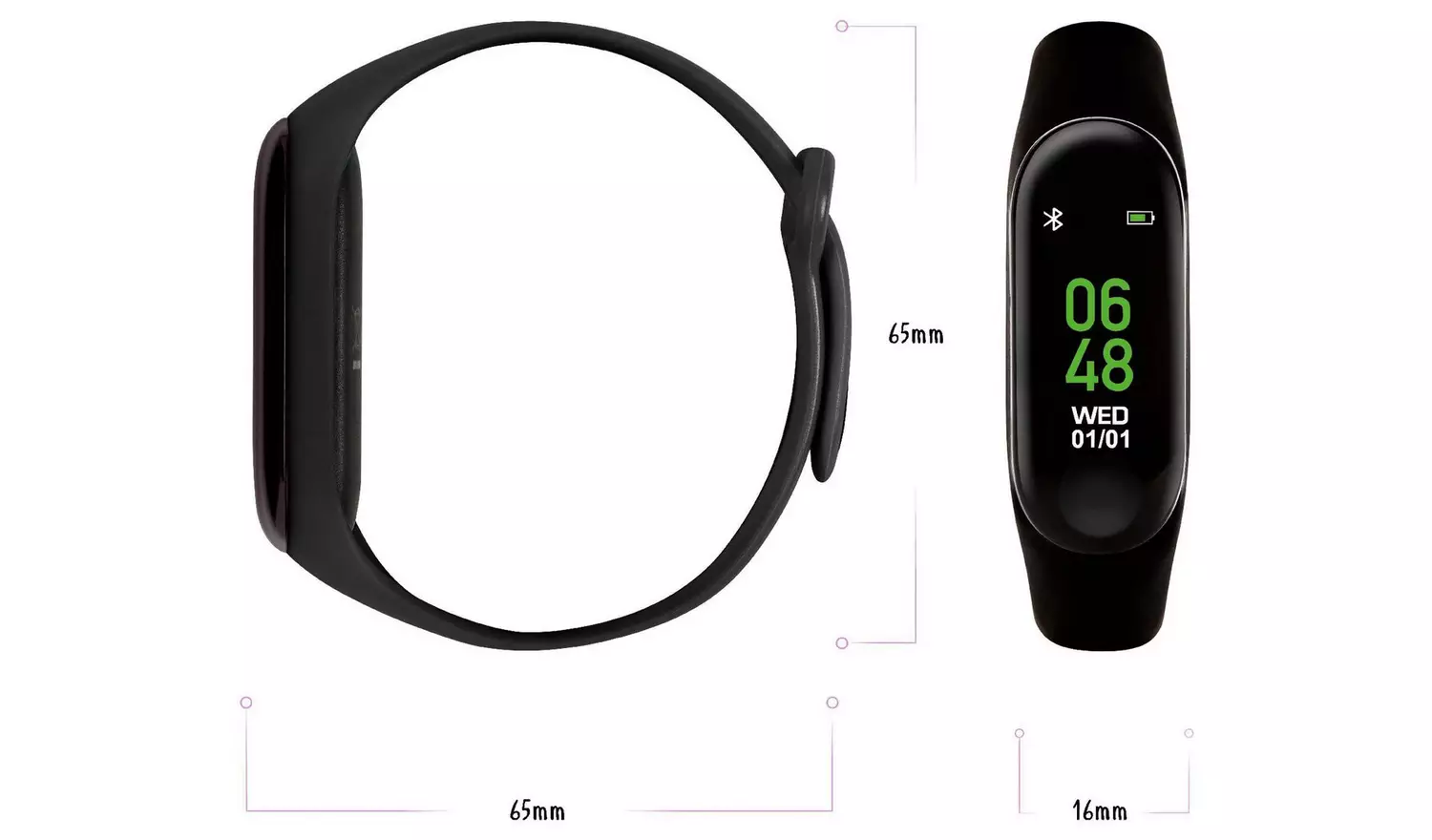 Tikkers Kids Black Smart Activity Fitness Tracker