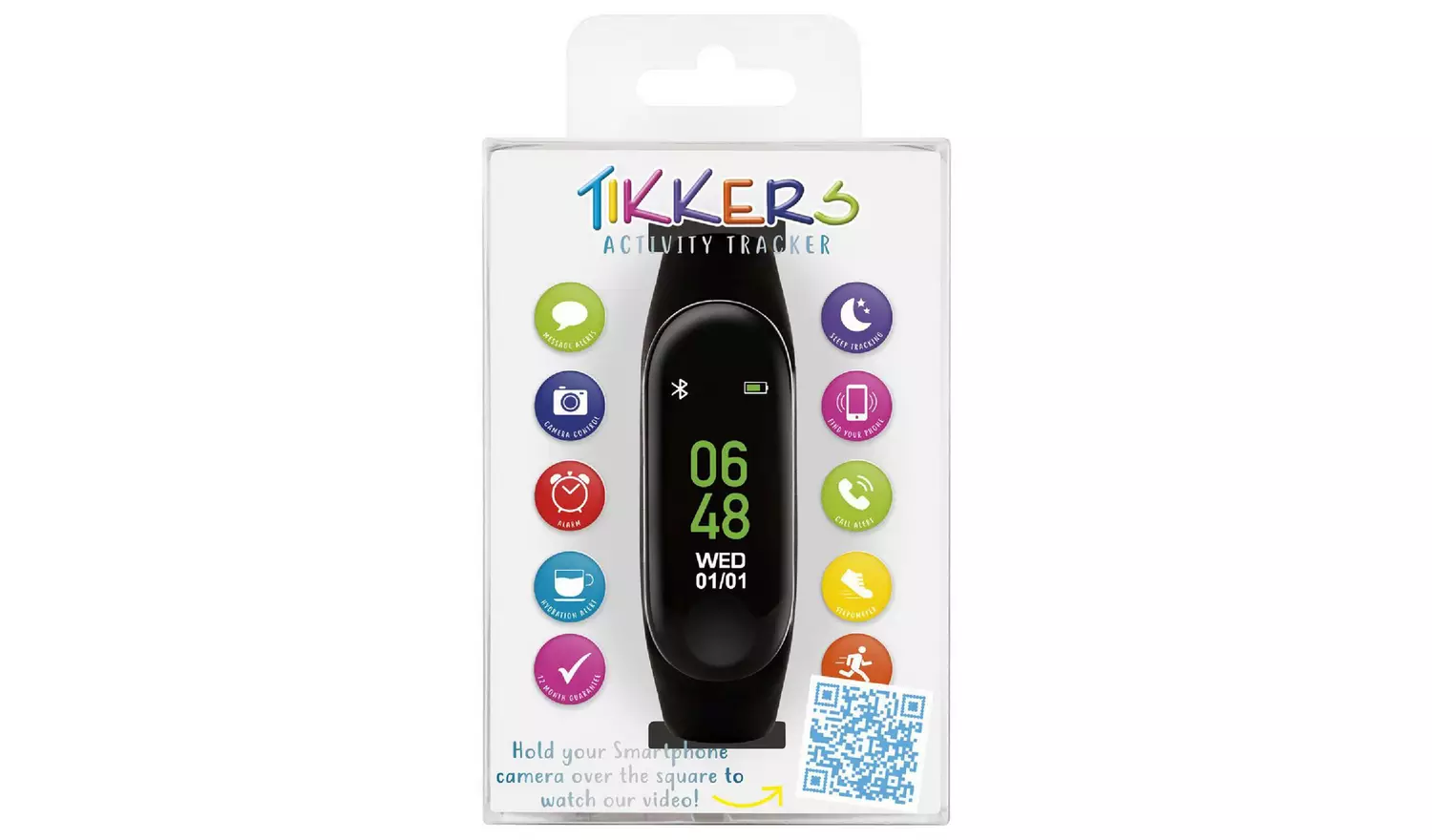 Tikkers Kids Black Smart Activity Fitness Tracker