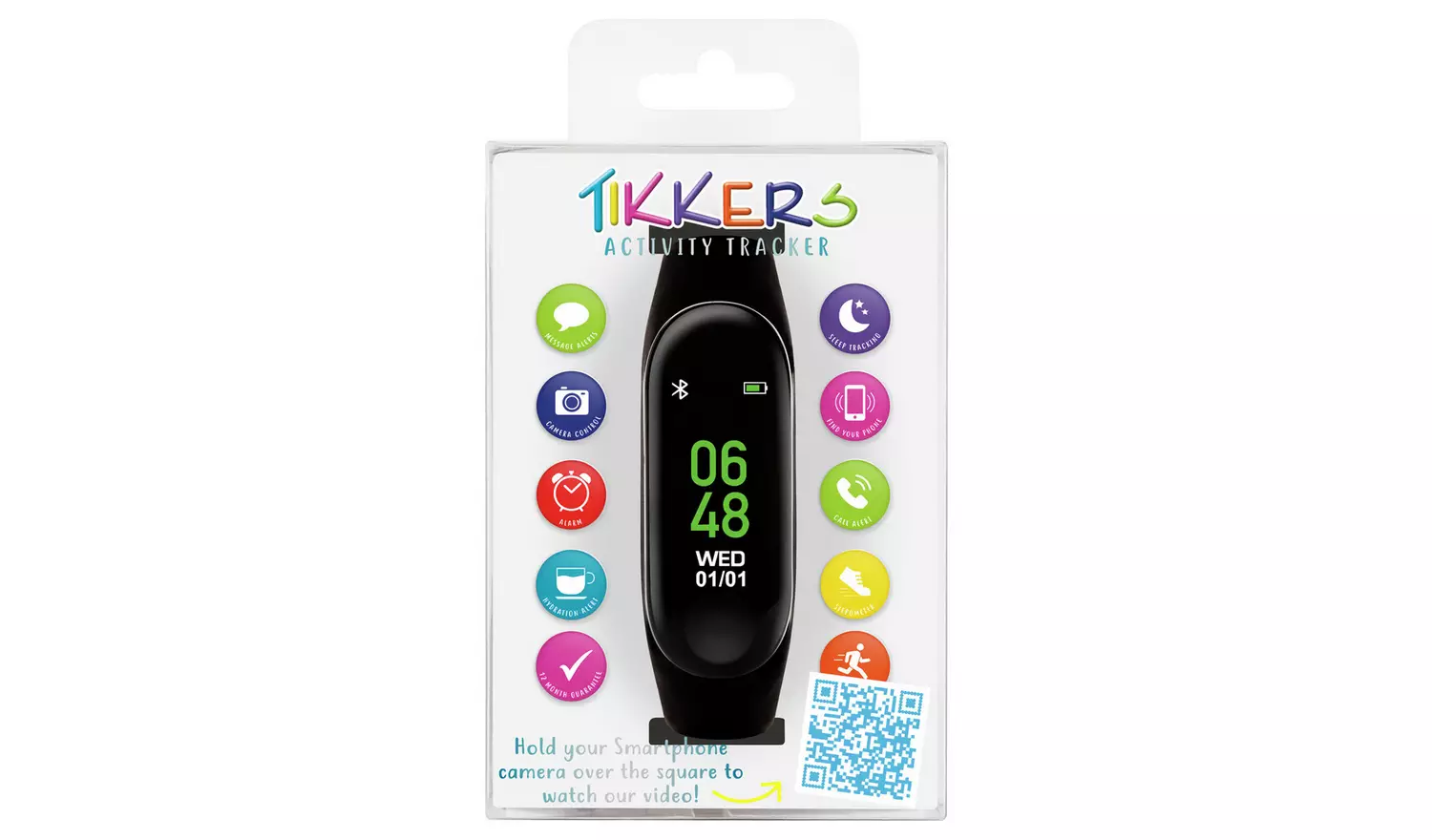 Tikkers Kids Black Smart Activity Fitness Tracker