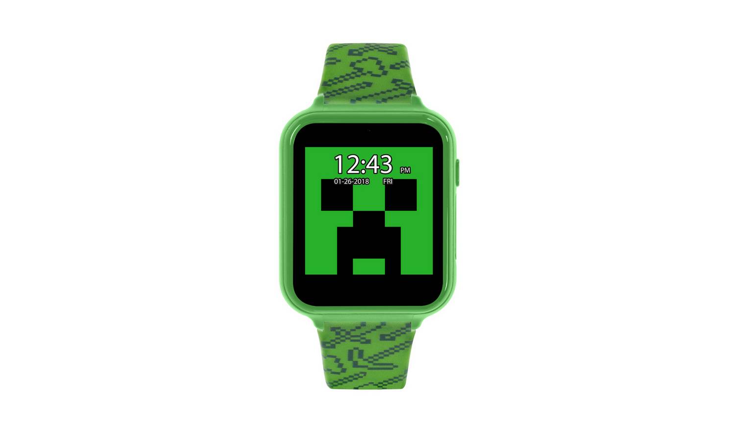 Minecraft Kids Green Silicone Strap Interactive Watch