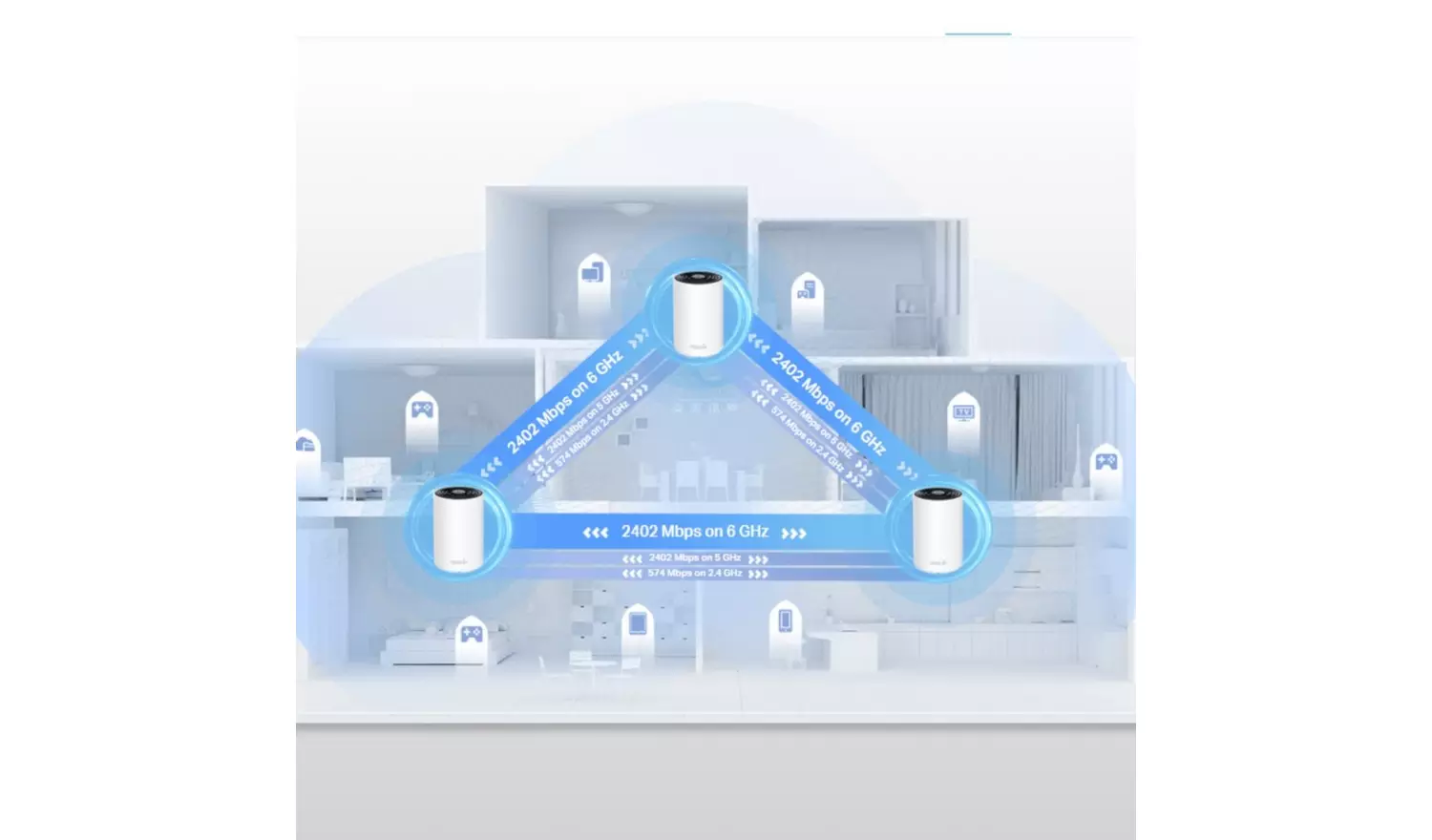 TP-Link Deco XE75 AXE5400 Whole Home Mesh Wi-Fi 6E - 3-pack