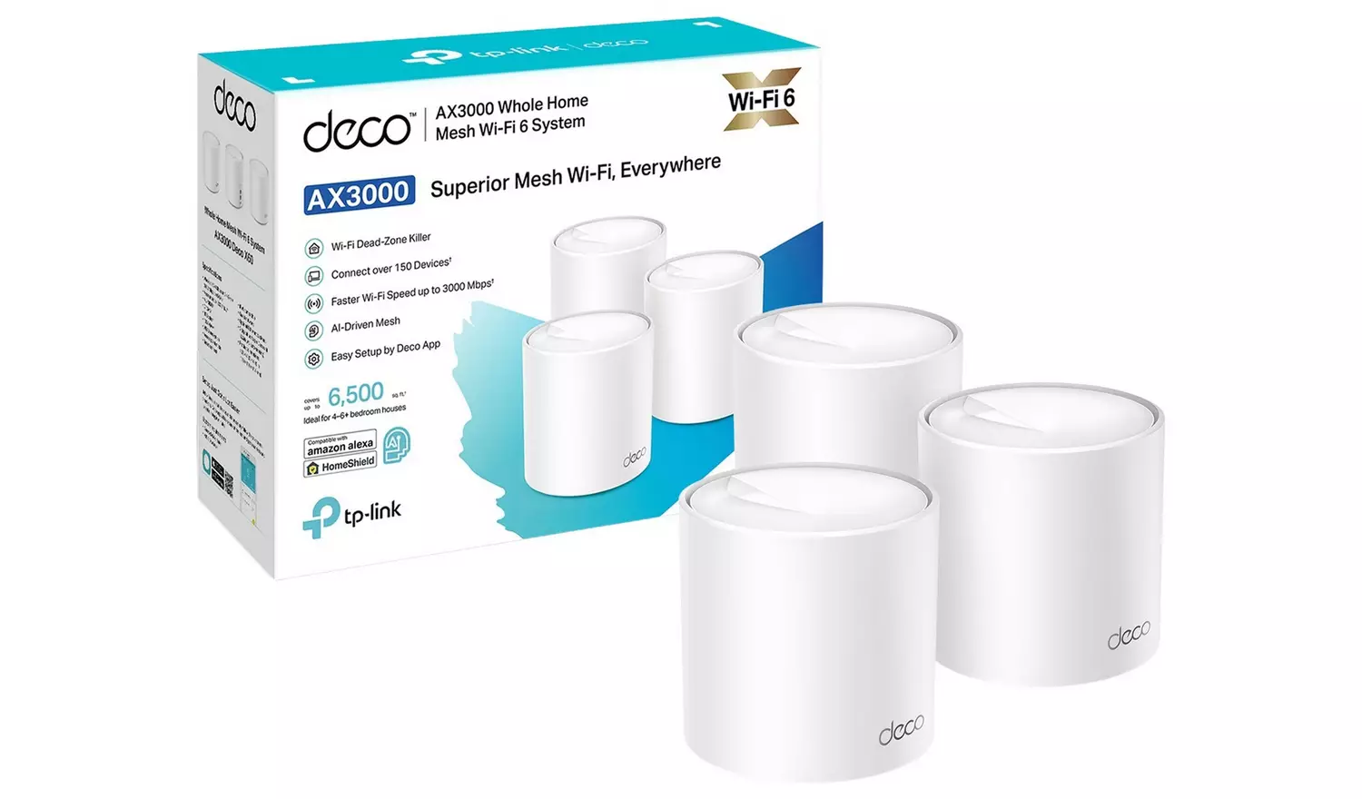TP-Link Deco X50 AX3000 Whole Home Mesh WiFi 6 System 3-pack
