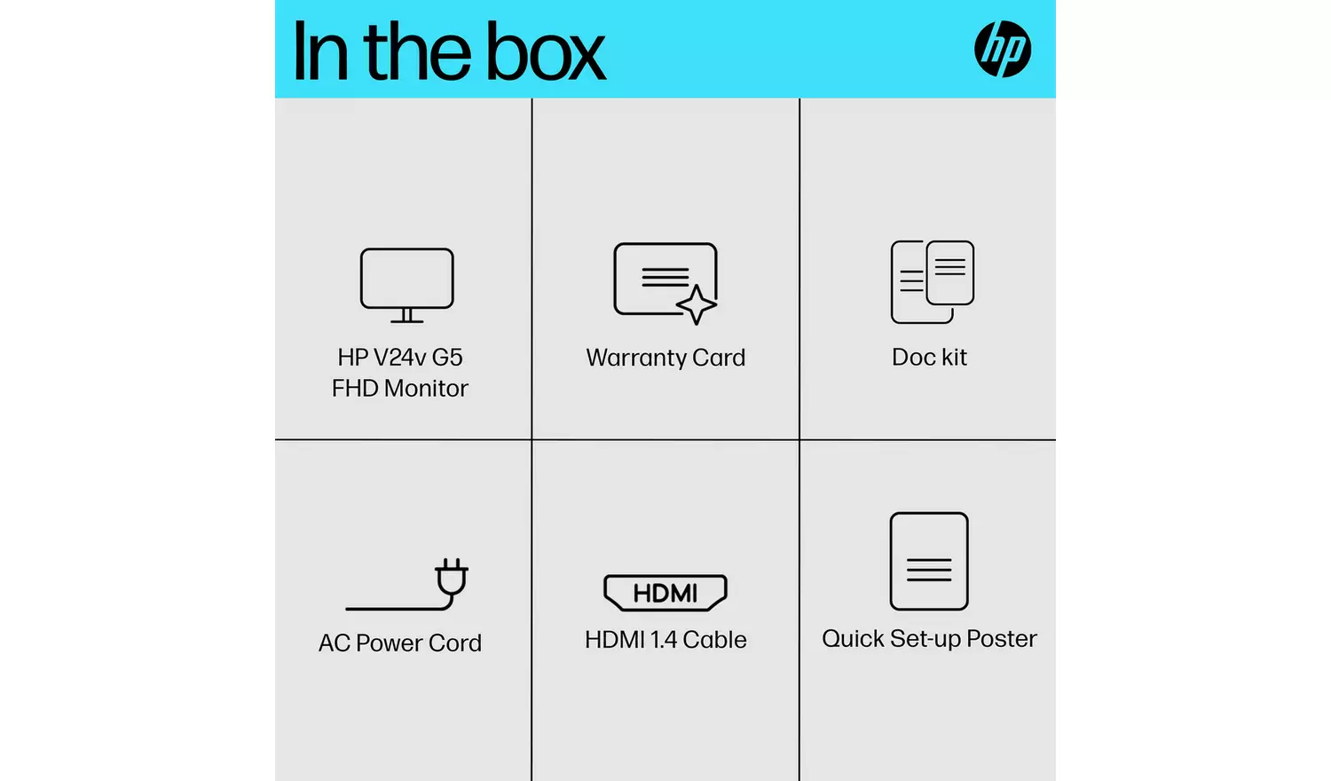 HP V24v G5 23.8 Inch 75Hz IPS FHD Monitor