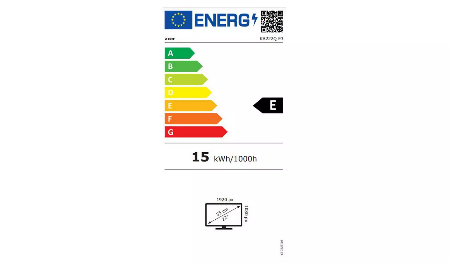 Acer KA222Q E3 21.5 Inch 100Hz FHD Monitor
