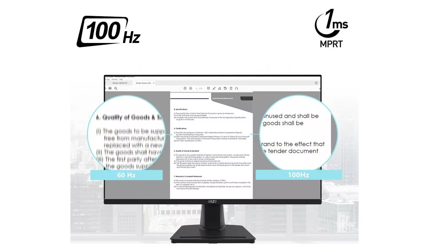 MSI Pro MP275 27in 100Hz FHD Monitor