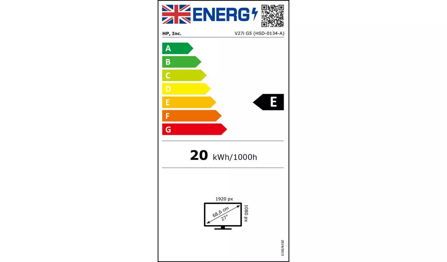 HP V27i G5 27 Inch 75Hz FHD Monitor