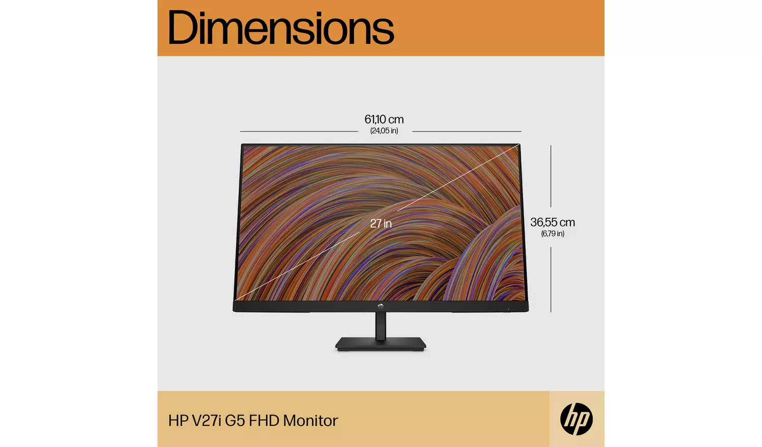 HP V27i G5 27 Inch 75Hz FHD Monitor