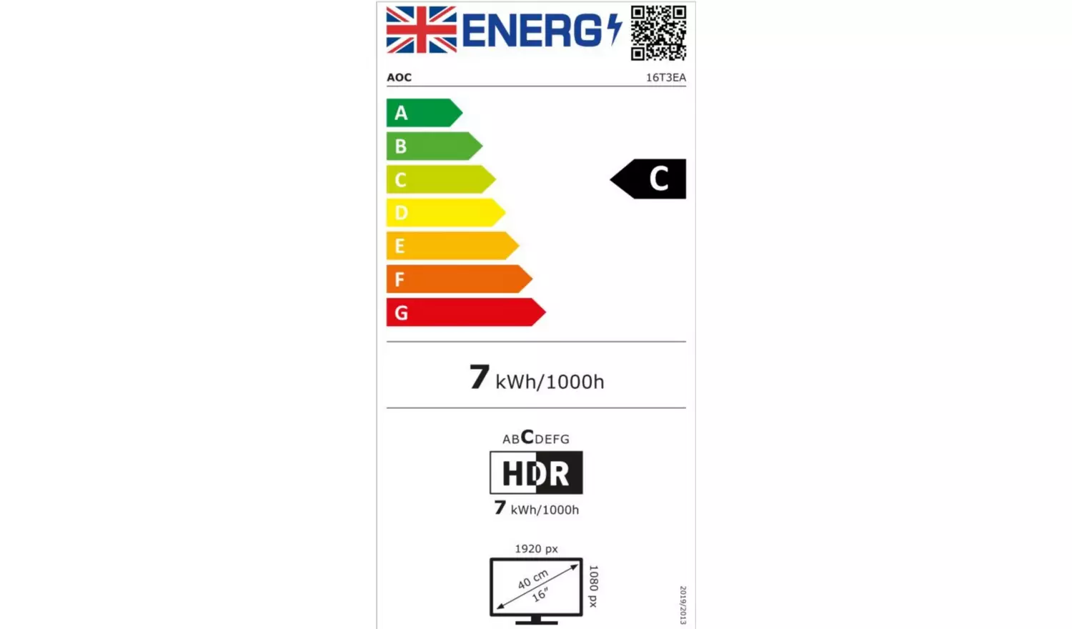 AOC 16T3EA 15.6 Inch 60Hz FHD Portable Monitor