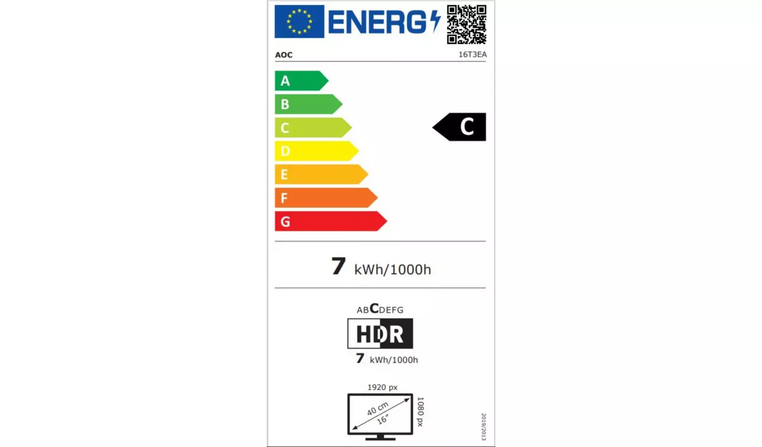 AOC 16T3EA 15.6 Inch 60Hz FHD Portable Monitor