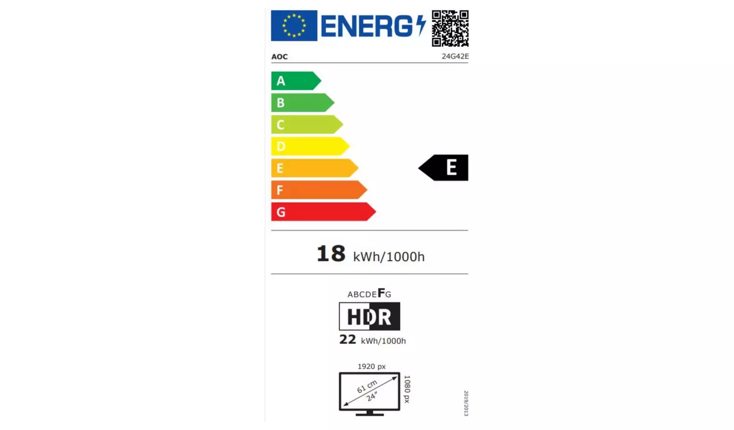 AOC 24G42E 23.8 Inch 180Hz FHD Gaming Monitor