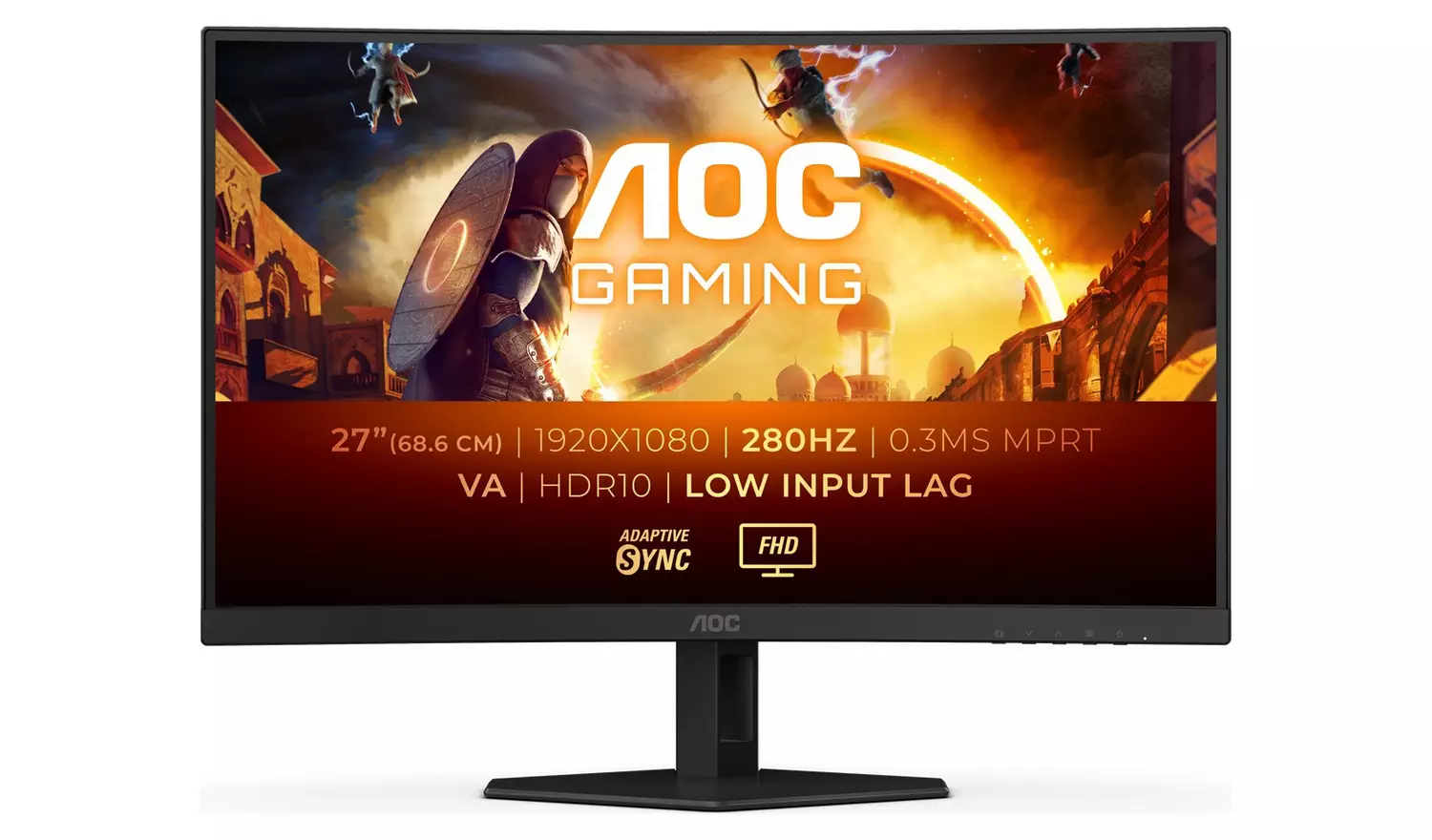 AOC C27G4ZXE 27 Inch 280Hz FHD Curved Gaming Monitor