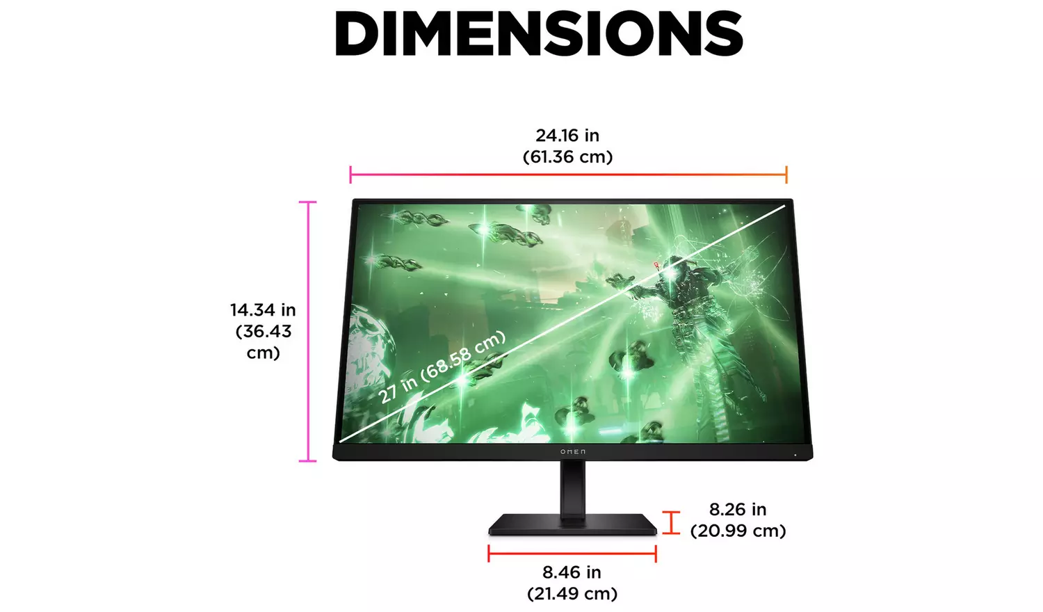 HP Omen 27Q 27 Inch 165Hz IPS QHD Gaming Monitor