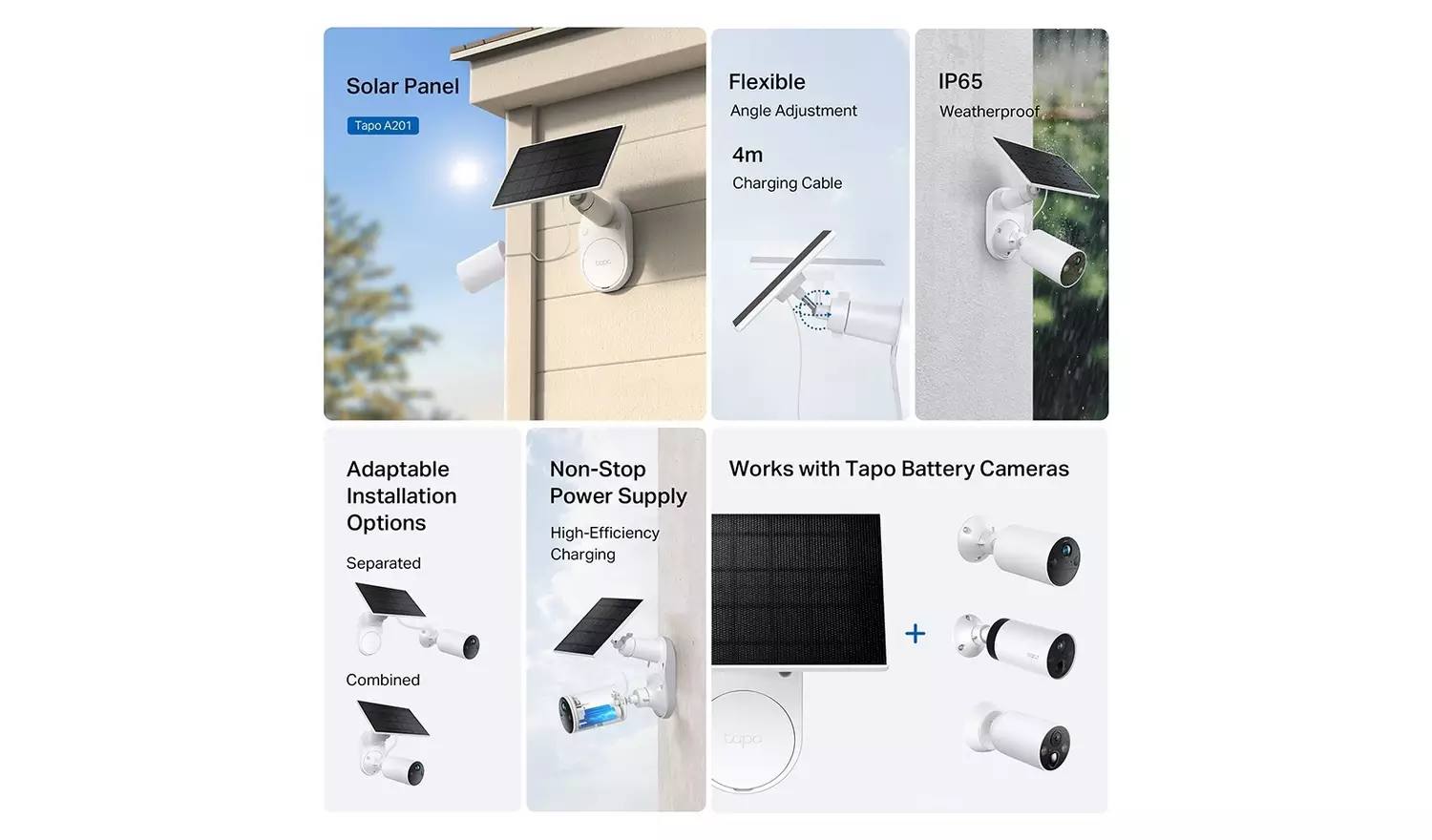 TP-Link Tapo A201 Solar Panel For Outdoor Battery Cameras