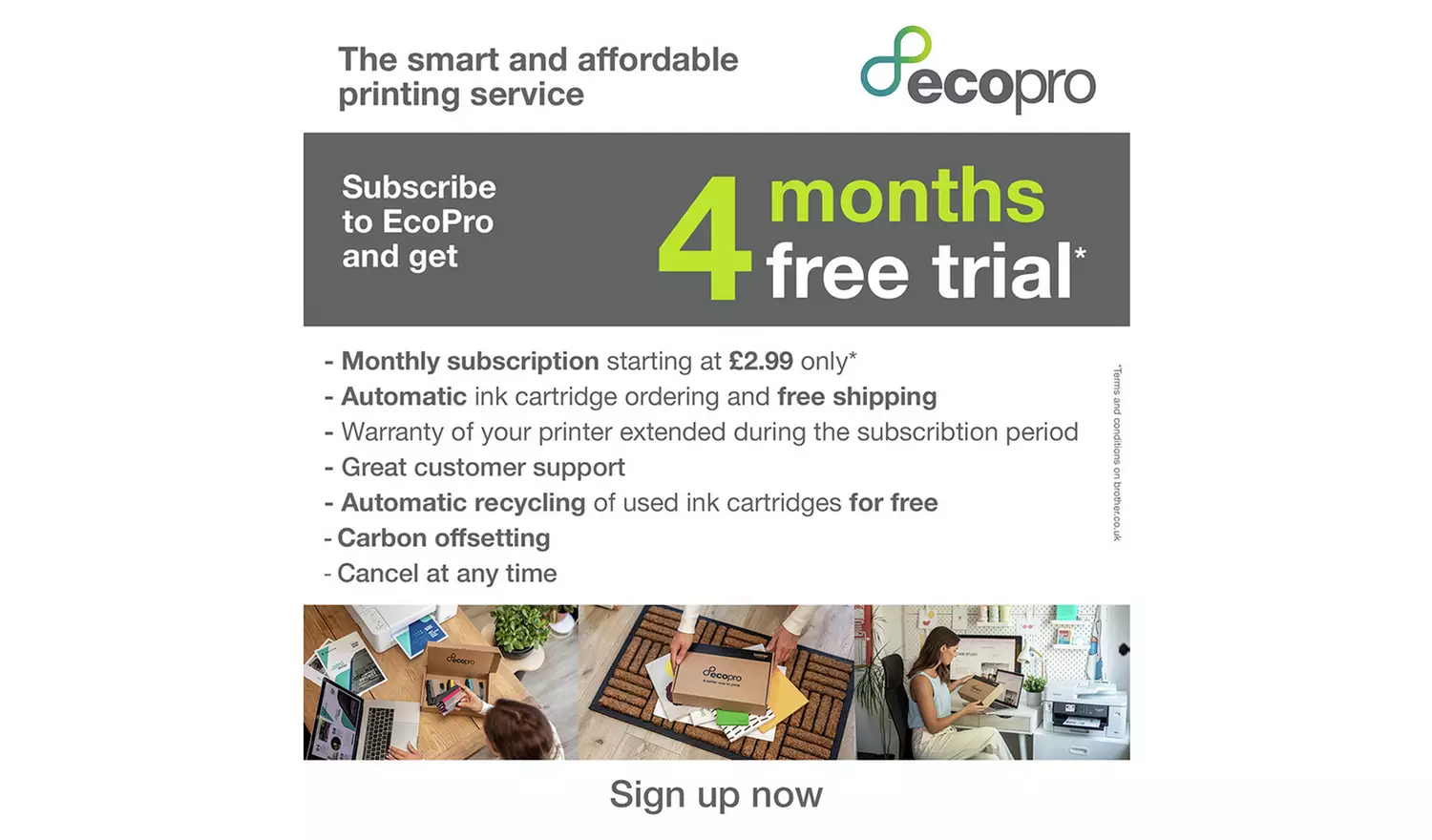 Brother MFC-J4340DWE Inkjet Printer with EcoPro Subscription