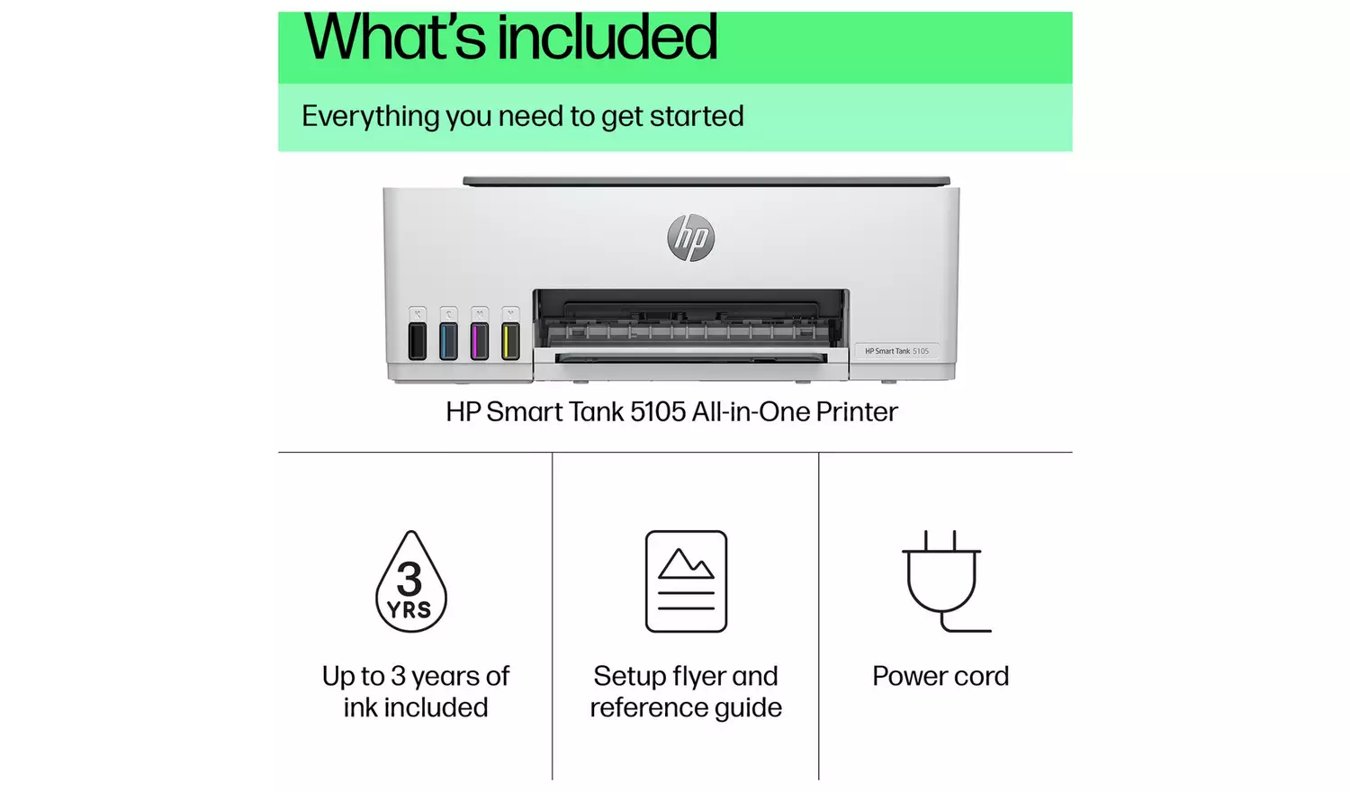 HP Smart Tank 5105 AIO Wireless Tank Printer & 3 Years Ink 