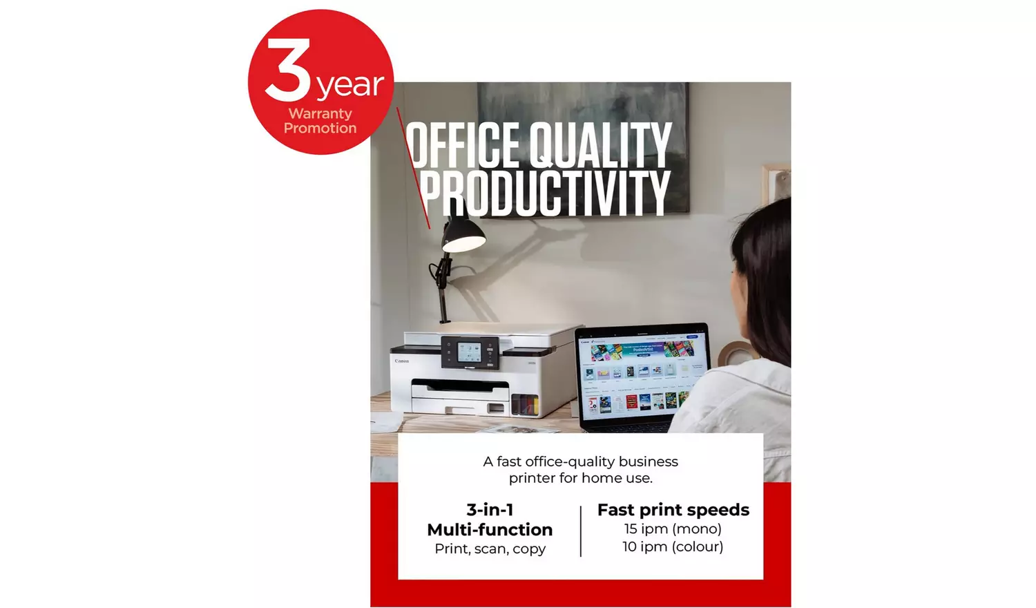 Canon MAXIFY GX1050 3-in-1 Wireless MegaTank Printer