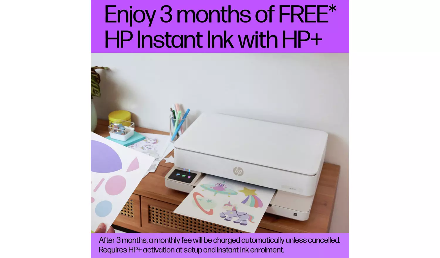 HP Envy 6120e Wireless Photo Printer & 6 Months Instant Ink
