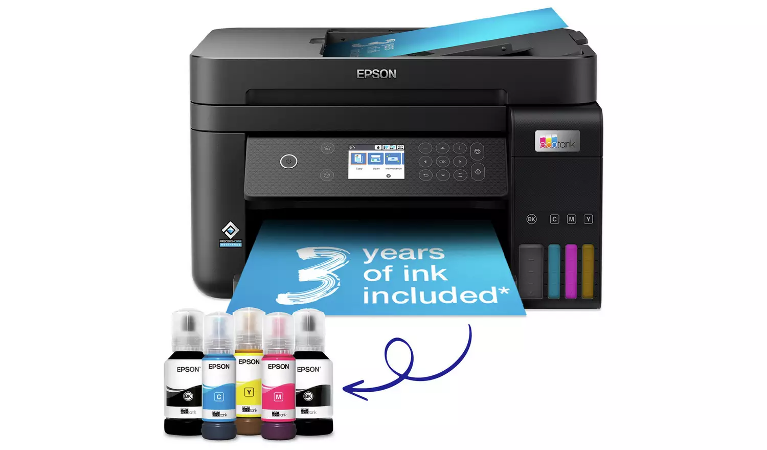 Epson EcoTank ET-3850 Wireless Inkjet Printer