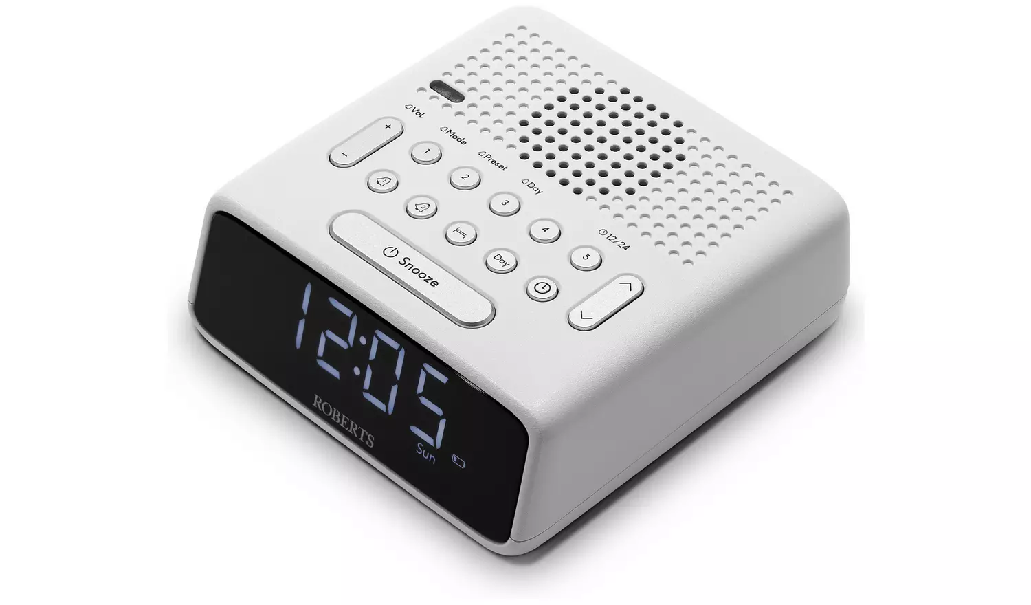 Roberts Ortus FM Clock Radio - White