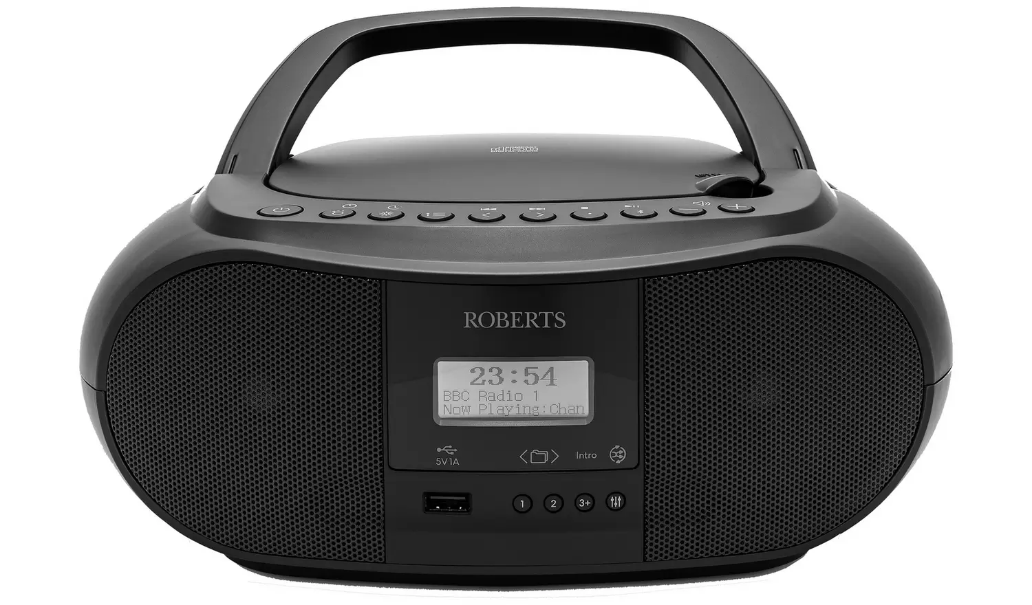 Roberts Portable DAB+/FM/CD Radio Zoombox 4 & Boombox Black