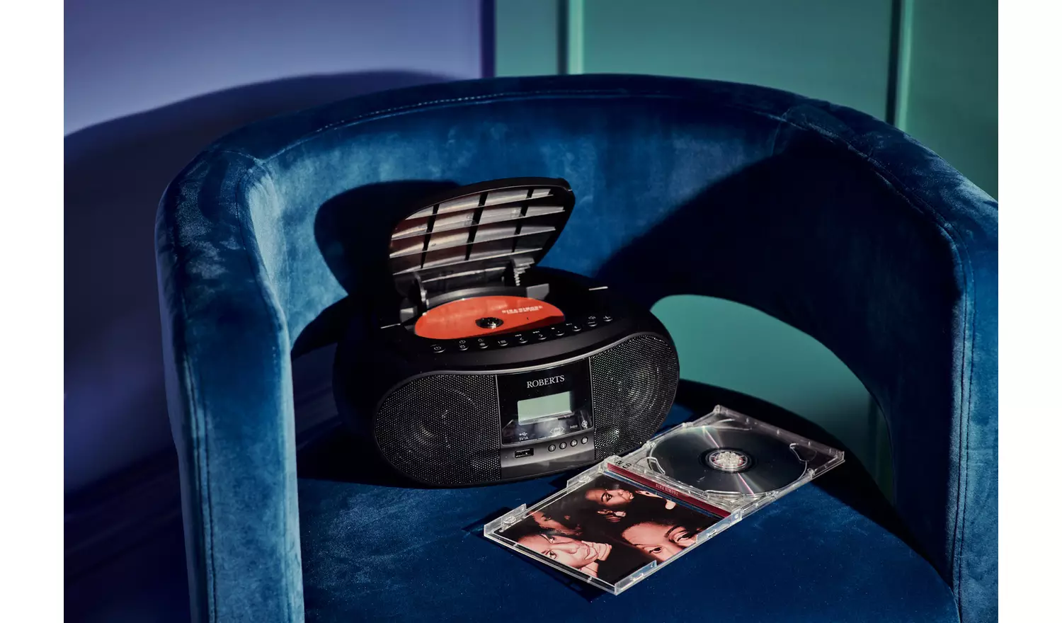 Roberts Portable DAB+/FM/CD Radio Zoombox 4 & Boombox Black