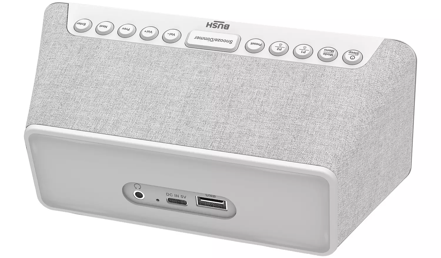 Bush Oxford DAB+/FM Clock Radio - White