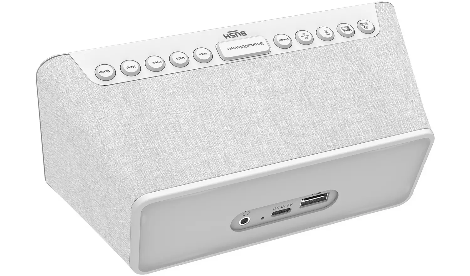 Bush Oxford DAB+/FM Clock Radio - White