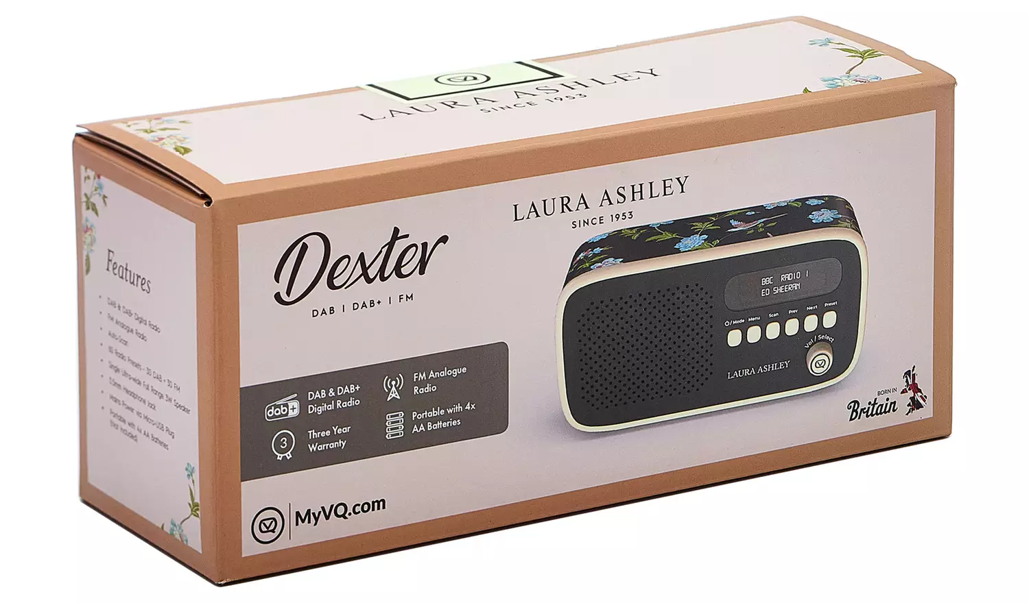 VQ Dexter DAB/ DAB+ Digital FM Radio - Navy Blue