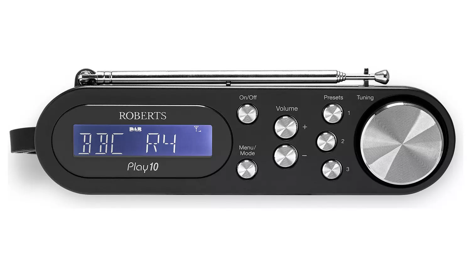 Roberts Play 10 Portable DAB Radio - Black
