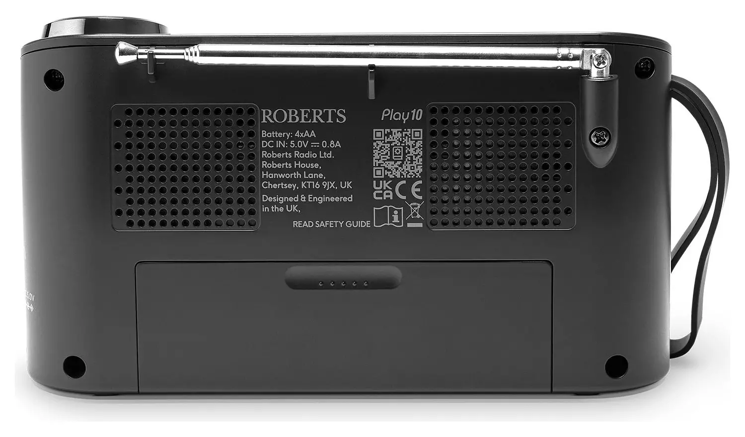 Roberts Play 10 Portable DAB Radio - Black