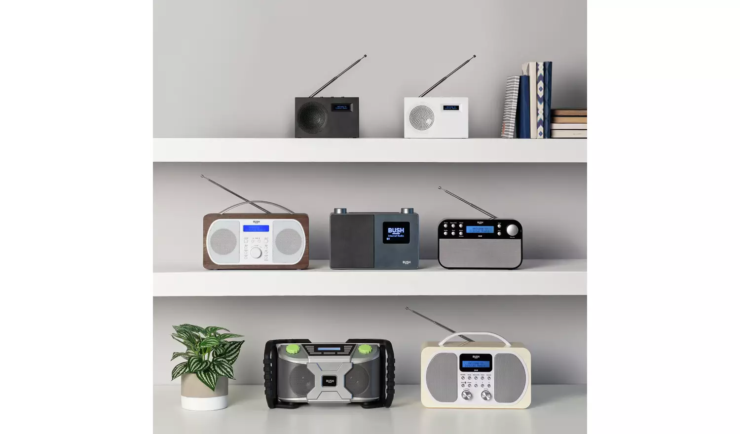 Bush Compact Portable DAB/FM Radio - White