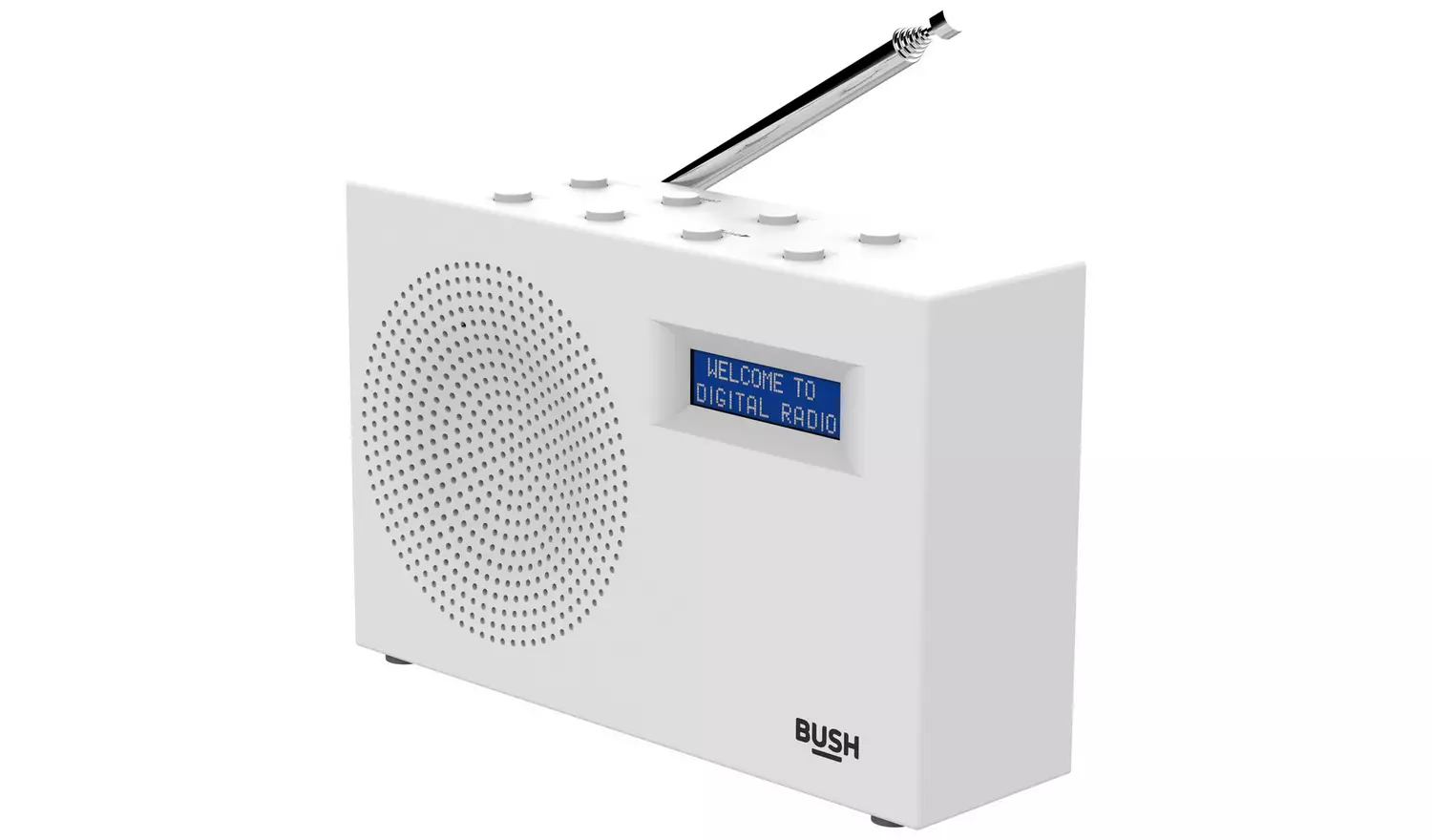 Bush Compact Portable DAB/FM Radio - White