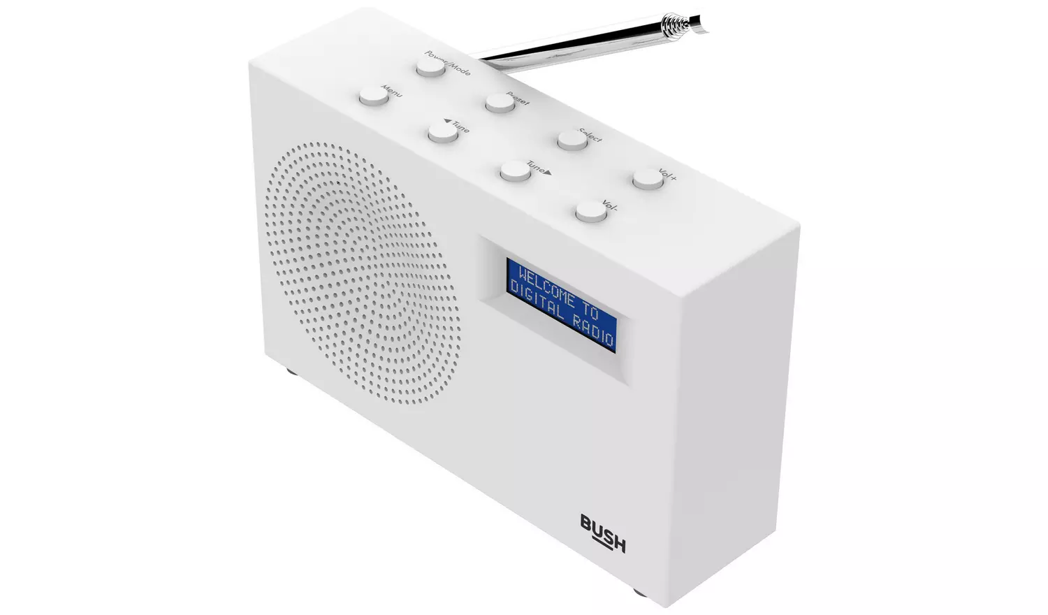 Bush Compact Portable DAB/FM Radio - White