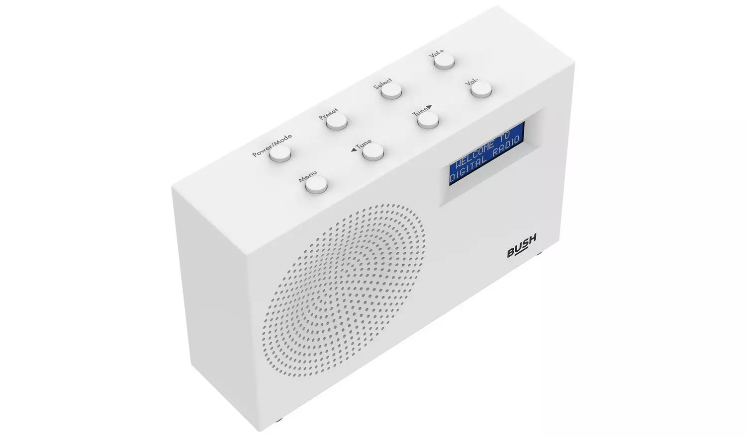 Bush Compact Portable DAB/FM Radio - White
